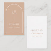 Minimale moderne roze bleke pleister visitekaartje (Voorkant / Achterkant)