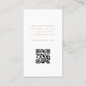 Minimale moderne roze Blush Arch Beauty QR-code Visitekaartje (Achterkant)