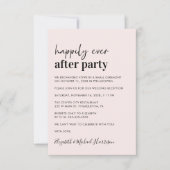 Minimale moderne roze bruiloft receptie kaart (Voorkant)