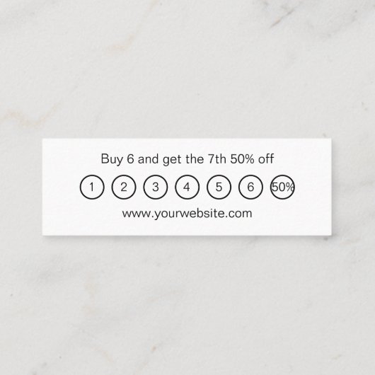 Minimale moderne roze eenvoudige trendloyaliteitsk mini visitekaartje (Achterkant)