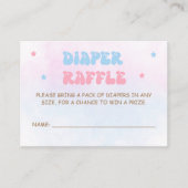 Minimale moderne roze en blauwe luier Raffle Informatiekaartje (Voorkant)
