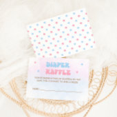 Minimale moderne roze en blauwe luier Raffle Informatiekaartje