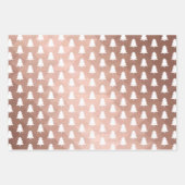 Minimale moderne roze goudstrepen xmas boom  inpakpapier vel (Voorkant 3)