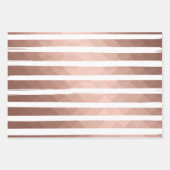 Minimale moderne roze goudstrepen xmas boom  inpakpapier vel (Voorkant)