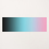 Minimale moderne roze hemelblauw en zwarte verloop yogamat (Achterkant (horizontaal))