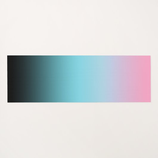 Minimale moderne roze hemelblauw en zwarte verloop yogamat (Achterkant (horizontaal))