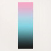 Minimale moderne roze hemelblauw en zwarte verloop yogamat (Achterkant)