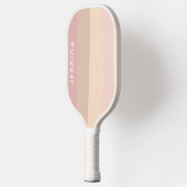 Minimale moderne roze neutrofielenstrepen pickleball paddle (Links)