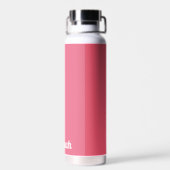 Minimale moderne roze Sinaasappels strepen geperso Waterfles (Achterkant)