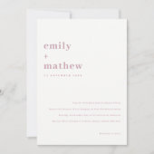 Minimale moderne roze tandprografie kaart (Voorkant)