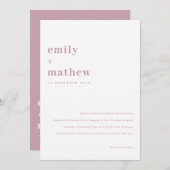 Minimale moderne roze tandprografie kaart (Voorkant / Achterkant)