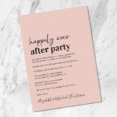 Minimale moderne roze trouwontvangst uitnodiging