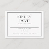 Minimale moderne RSVP-behuizing Kaart (Voorkant)