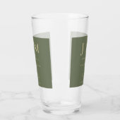Minimale Moderne Salie En Gouden Eenvoudige Bruilo Glas (Links)