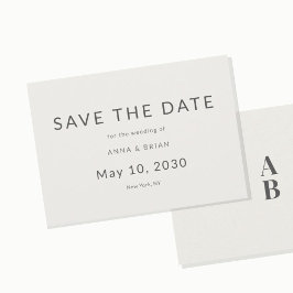 Minimale moderne 'Save the Date' met monogram Save The Date