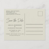 Minimale moderne save-the-datekaart aankondigingskaart (Achterkant)