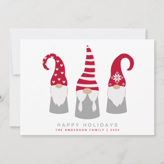 Minimale moderne Scandinavische kerst Feestdagenkaart (Voorkant)