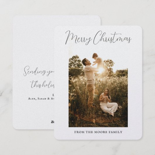 Minimale moderne, schone kerstKaart (Voorkant / Achterkant)