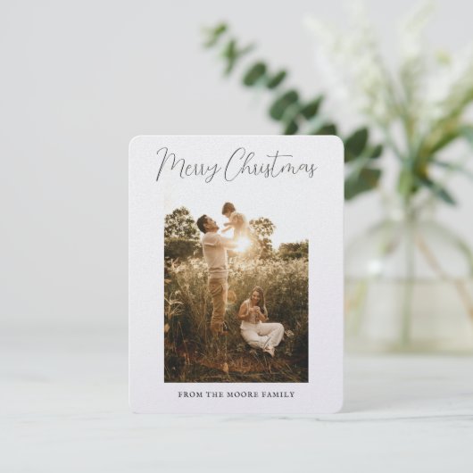 Minimale moderne, schone kerstKaart (Staand voorkant)