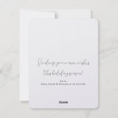 Minimale moderne, schone kerstKaart (Achterkant)