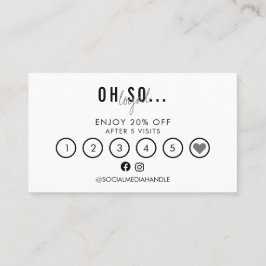 Minimale moderne schoonheid en esthetica Loyalty Visitekaartje