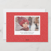 Minimale moderne scrip-kerstfoto feestdagenkaart (Achterkant)