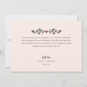 Minimale moderne script 2-foto's bruiloft bedankkaart (Achterkant)