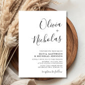 Minimale moderne script kalligrafie monogram bruil kaart