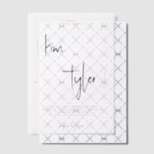 Minimale moderne script overlay bruiloft vellum uitnodigingen (Offset (Uitnodiging))