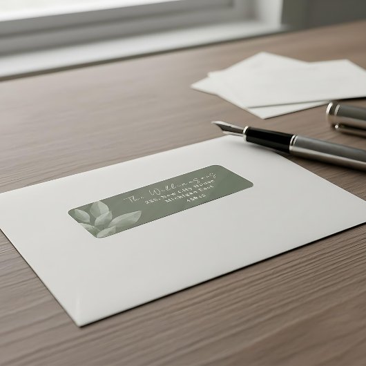 Minimale moderne script return adreslabel etiket
