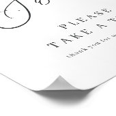 Minimale moderne scriptbruiloft is lief poster (Hoek)