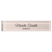 Minimale moderne scriptkalligrafie naambordje (Voorkant)