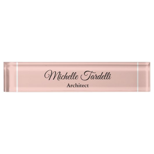 Minimale moderne scriptkalligrafie naambordje (Voorkant)