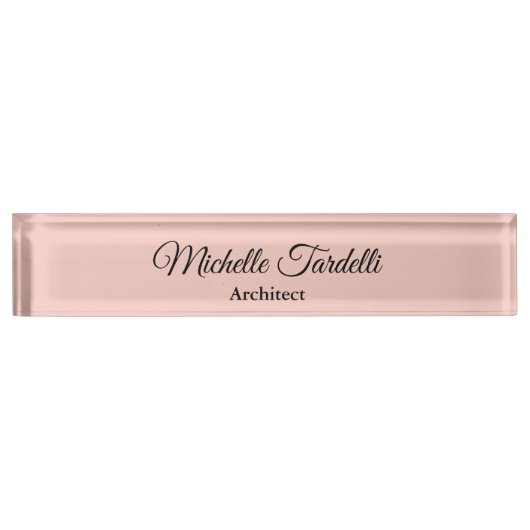 Minimale moderne scriptkalligrafie naambordje (Voorkant)