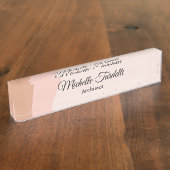 Minimale moderne scriptkalligrafie naambordje (Zijkant)