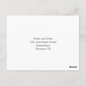 Minimale moderne scripttypografie Bruiloft RSVP Briefkaart (Achterkant)