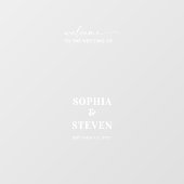 Minimale moderne selfie spiegel welkom bruiloft st raamsticker (Vel)