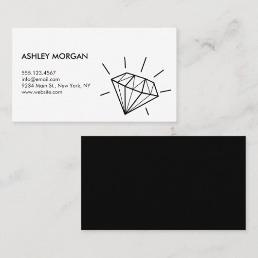 Minimale moderne sjabloon juwelier verkoper  visitekaartje (Voorkant / Achterkant)
