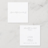Minimale, moderne Sjabloon Luxe Professional Vierkante Visitekaartje (Voorkant / Achterkant)