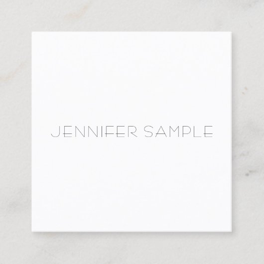 Minimale, moderne Sjabloon Luxe Professional Vierkante Visitekaartje (Voorkant)