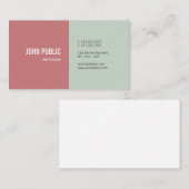 Minimale moderne Sjabloon voor elegante kleuren Visitekaartje (Voorkant / Achterkant)