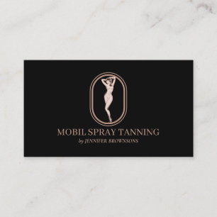 Minimale Moderne Spray Tan Body Huidverzorging Visitekaartje
