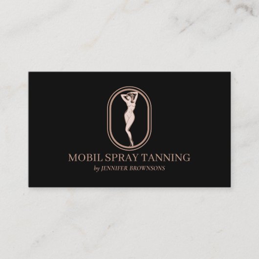 Minimale Moderne Spray Tan Body Huidverzorging Visitekaartje (Voorkant)