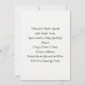 Minimale & moderne Sprinkle | Eenvoudig en zoet Kaart (Achterkant)