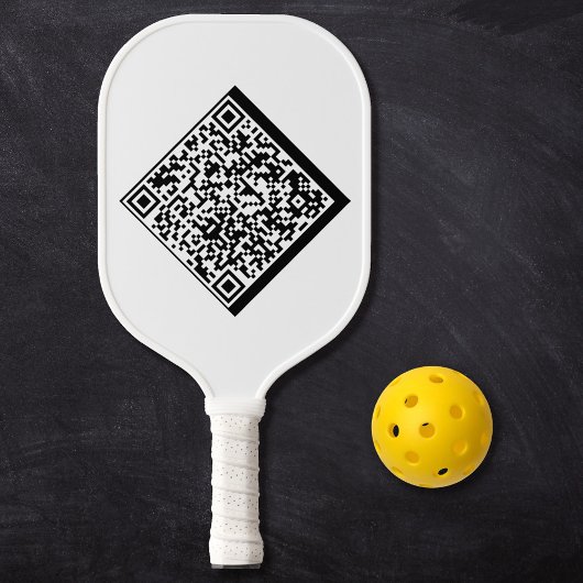 Minimale moderne standaard witte QR-code voor oude Pickleball Paddle