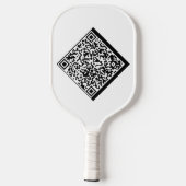 Minimale moderne standaard witte QR-code voor oude Pickleball Paddle (Achterkant)