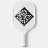 Minimale moderne standaard witte QR-code voor oude Pickleball Paddle (Voorkant)