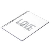 Minimale, moderne, stedelijke, koele design-liefde notitieboek (Linkerzijde)