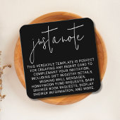 Minimale moderne stijlvolle eenvoudige slechts een informatiekaartje