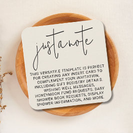 Minimale moderne stijlvolle eenvoudige slechts een informatiekaartje